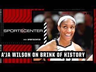 A'ja Wilson ties Aces' franchise record for MOST 20-PT games | SportsCenter