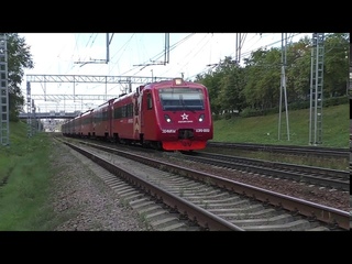 Электропоезд ЭД4МКМ-АЭРО-0002 (ТЧ-50) приг. поезд Аэроэкспресс №7149 Москва - аэропорт Домодедово.
