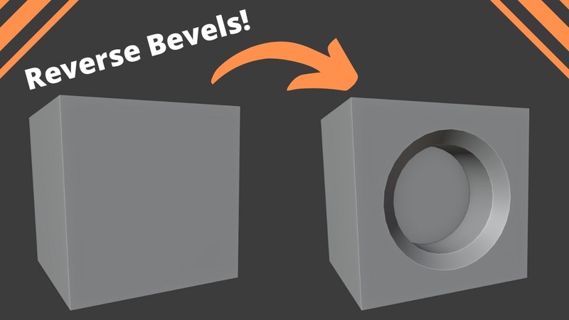 Reverse Bevels in Blender 2. 8, Hard Surface Modeling