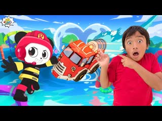 Ryan's Rescue Squad Saves Robot City from FLOOD | Animation Episode 2