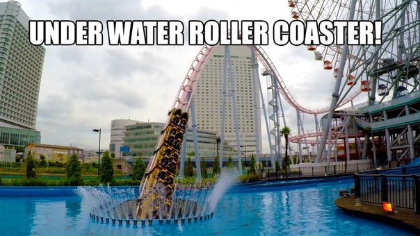 Underwater Roller Coaster POV 60 FPS Cosmoworld Yokohama