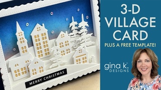 3-D Village Card with Free Template!