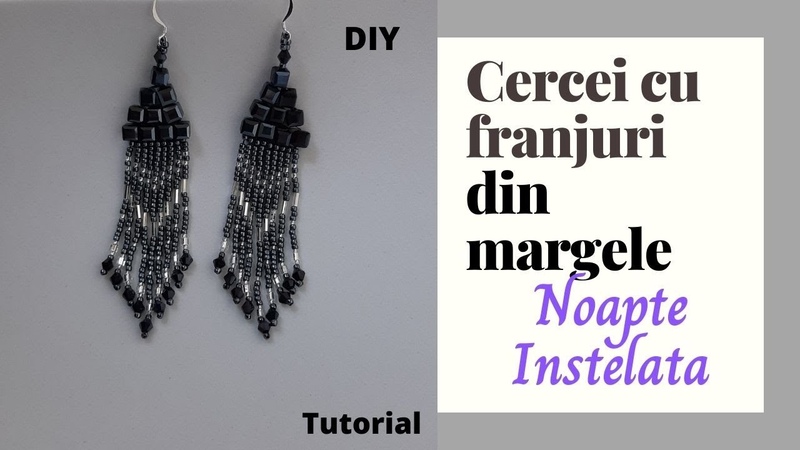 Cum sa faci Cercei cu Franjuri din margele Noapte Instelata fringe earrings