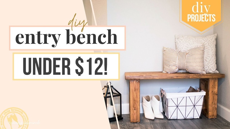 Make this gorgeous Entryway Bench DIY for under