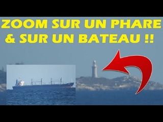 TERRE PLATE - ZOOM SUR UN PHARE ET UN BATEAU A 1M ET A 30M D'ALTITUDE !!!