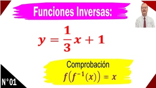 Funciones  functions.  Encontrar la funcin inversa de y=1/3 x+1