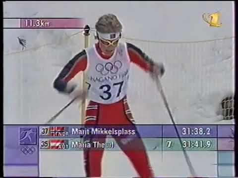 1998 02 20 Олимпийские игры Нагано лыжные гонки 30 км женщины