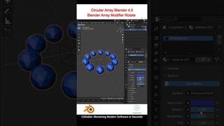 Circular array blender 4.0 | Blender array modifier rotate #circulararrayblender #blendershorts