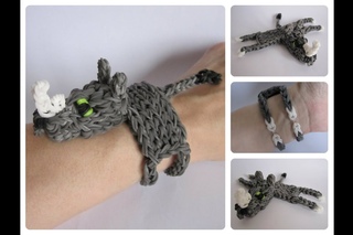 Rainbow Loom rhino bracelet Loombicious