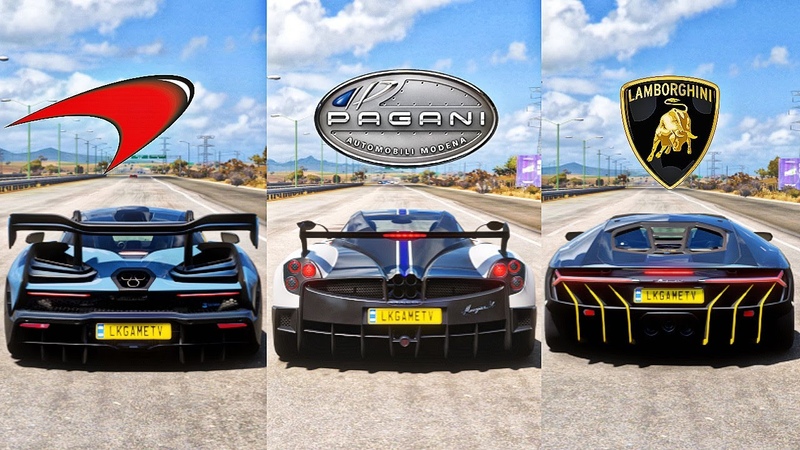 FH5 DRAG RACE Senna Vs Huayra Bc Vs