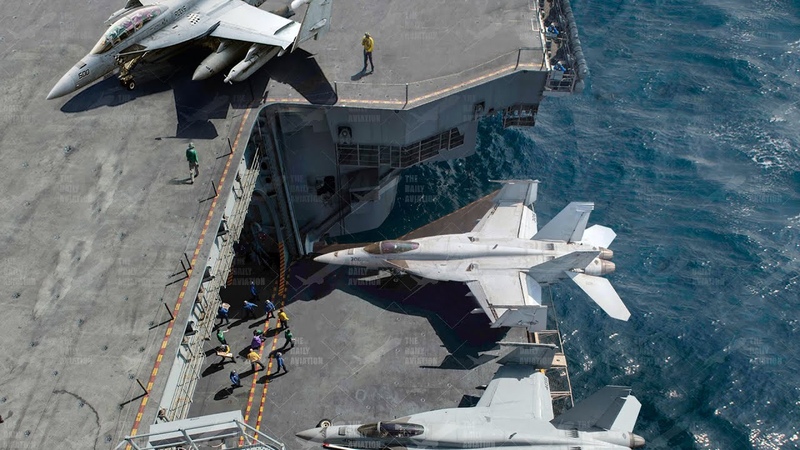 Life Inside Massive US Aircraft Carrier Hangar