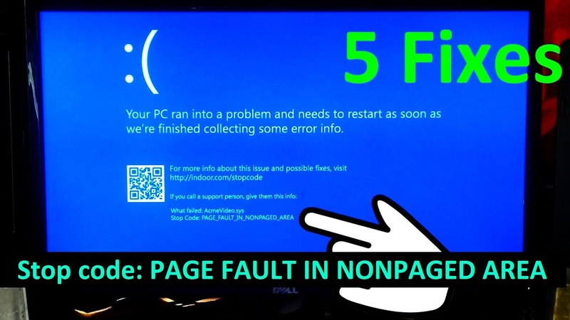 How to Fix Stop code Page Fault in Nonpaged Area Windows 10,