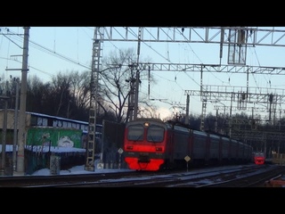 Электропоезд ЭД4М-0232 сообщением Сергиев Посад - Москва