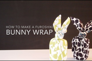 Instructions: How To Make A Furoshiki Bunny Wrap