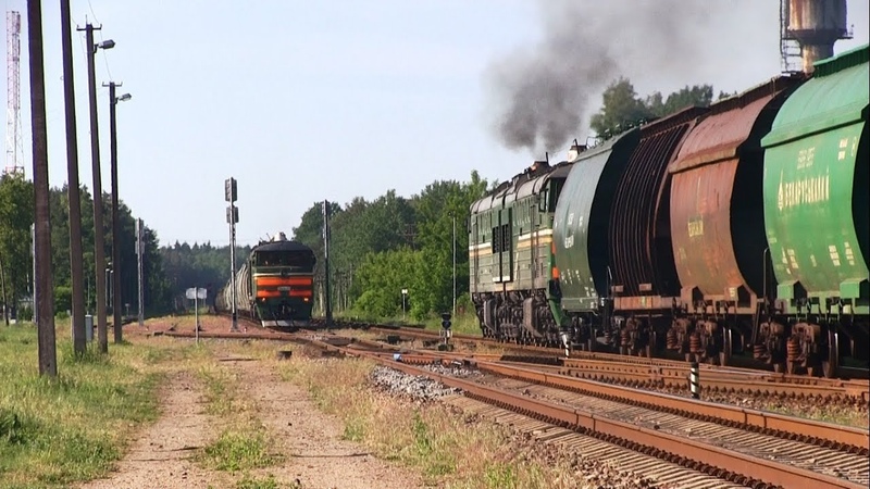 Скрещение грузовых поездов, The meeting of two freight