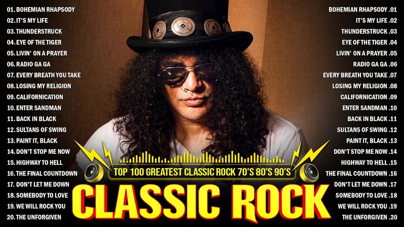 Queen, Nirvana, Led Zeppelin, Bon Jovi, Aerosmith, ACDC Classic Rock Songs 70s 80s 90s Full