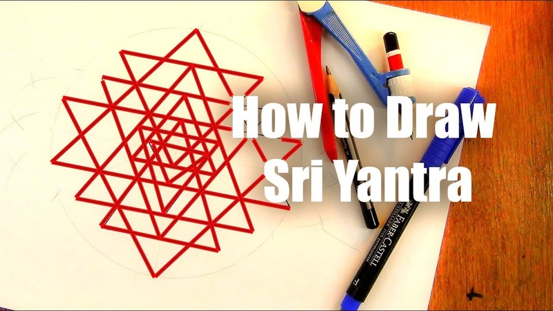 How To Draw Sri Yantra Step by