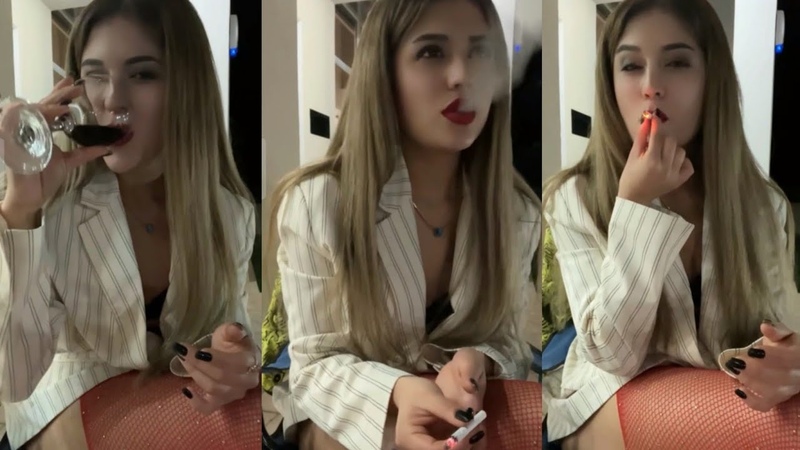 Smoking video of beautiful Turkish