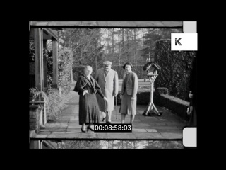 1940s UK, Wealthy Family in Stately Home, Aristocrats, Home Movies, 16mm