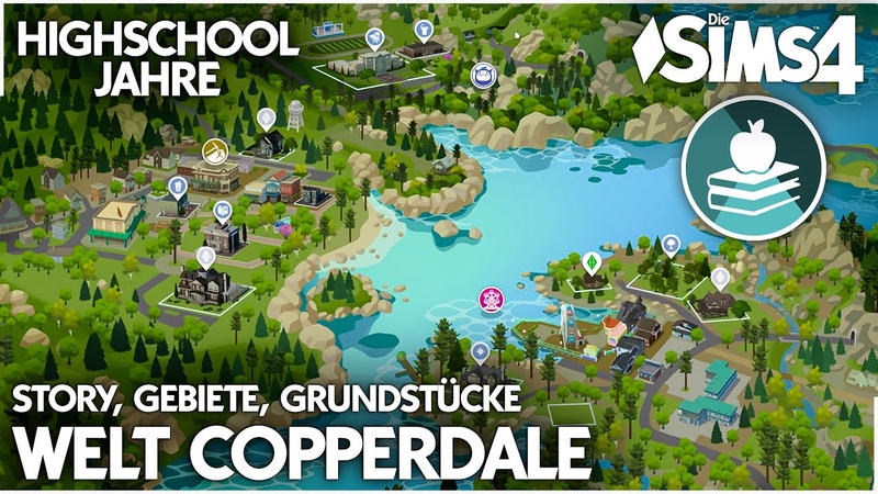 Die Welt Copperdale im Detail, Die Sims 4 Highschool Jahre