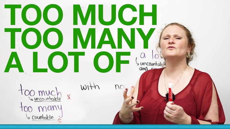 Basic English Grammar TOO MUCH, TOO MANY, A LOT