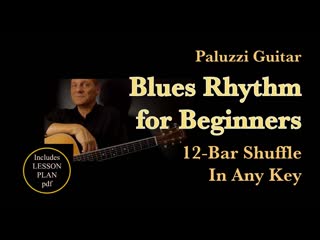 Blues Rhythm Guitar Lessons for Beginners 12 Bar Shuffle In Any Key