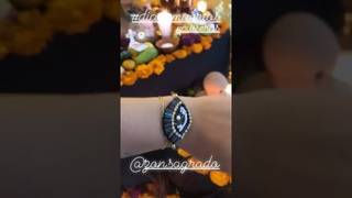 Pulsera de ojo bordada