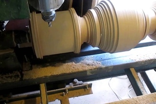 CNC WOOD ROUTER, WOOD CNC LATHE, WOOD CNC TURNING homemade Токарна яобработка балясин на ЧПУ станку