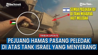 Pejuang Hamas Pasang Peledak di Tank Merkava dan Makin Hancurkan Pakai Rudal Panggul