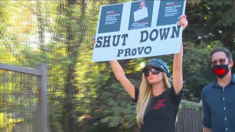 Paris Hilton holds rally in protest of alleged abuse at Provo Canyon